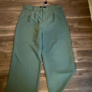 Torrid Studio Dark Forest Tailored Twill Wide Leg High Rise Pant 20 TALL